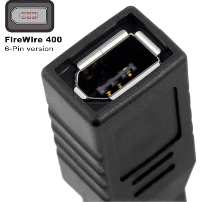 rayihni محول FIREWIRE 400 إلى 800 - 6 دبابيس (أنثوي) 400 إلى 9 دبابيس (ذكري) 800 محول موصل FIREWIRE/ILINK - متوافق مع MAC وأكثر - Image 2