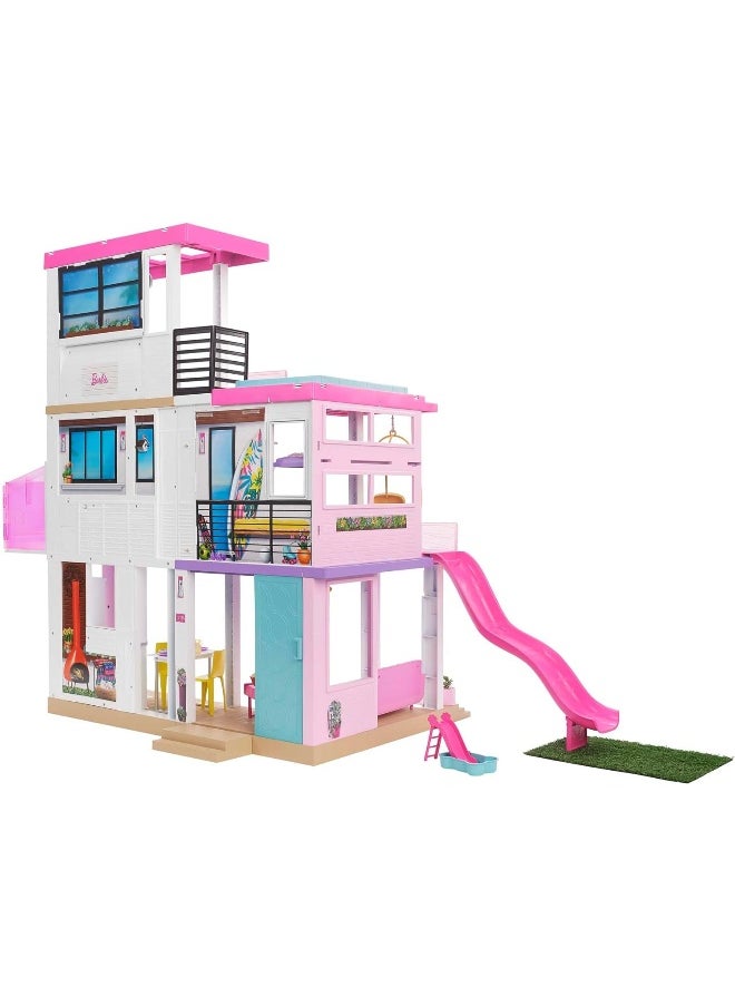 Barbie - Barbie Dreamhouse (3.75-ft) Dollhouse with Pool, Slide, Elevator, Lights & Sounds - Image 1