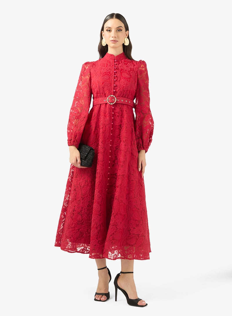 Khizana Lace A-line Dress - Image 4