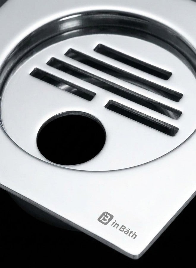 InBāth Floor Drainer/Grating Flat Cut Square| Stainless Steel 304 Grade with Hole| 6 x 6 inches (OPLS-066 H) - Image 5
