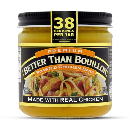 Better Than Bouillon Premium Roasted Chicken Base Made with Seasoned Roasted Chicken 38 Servings Blendable Base for Added Flavor 8Ounce Jar Pack of 1 - Image 1