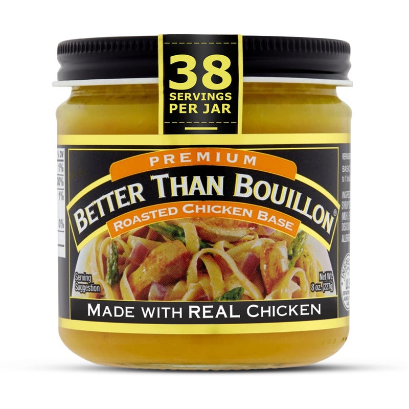 Better Than Bouillon Premium Roasted Chicken Base Made with Seasoned Roasted Chicken 38 Servings Blendable Base for Added Flavor 8Ounce Jar Pack of 1 - Image 3