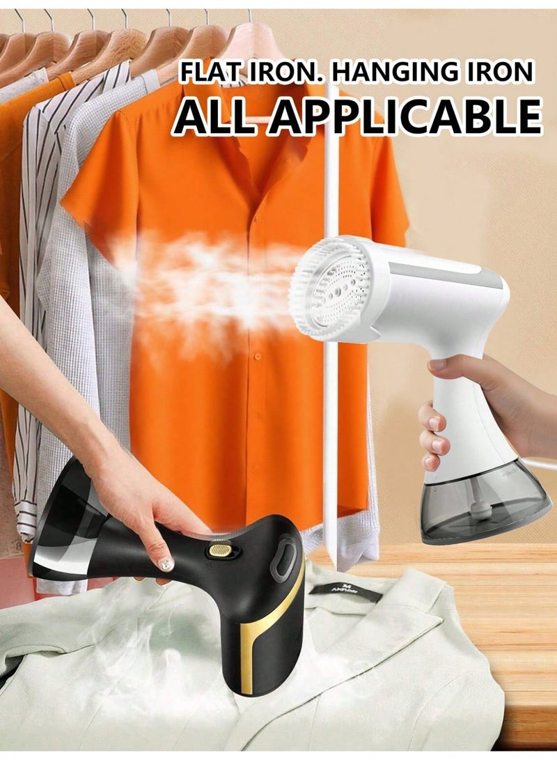 مكواة بخار محمولة للملابس، مكواة بخار يدوية بقوة 1500 واط، تسخين سريع في 20 ثانية، خزان مياه كبير سعة 300 مل، مزيل تجاعيد مناسب للسفر، مكواة بخار للأقمشة للاستخدام المنزلي والسفر - Image 2