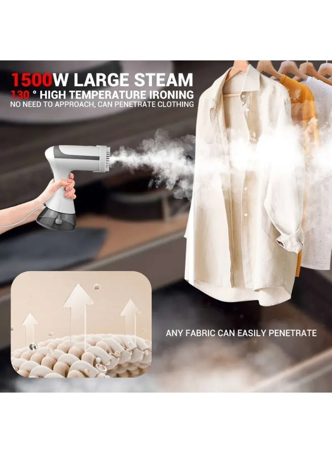 مكواة بخار محمولة للملابس، مكواة بخار يدوية بقوة 1500 واط، تسخين سريع في 20 ثانية، خزان مياه كبير سعة 300 مل، مزيل تجاعيد مناسب للسفر، مكواة بخار للأقمشة للاستخدام المنزلي والسفر - Image 3