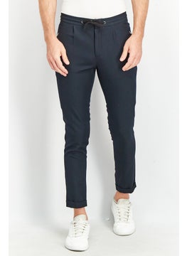 THE KOOPLES Men Regular Fit Plain Casual Pants, Navy  - Image 1
