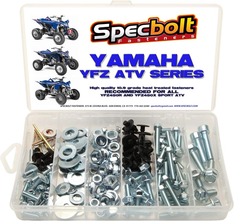 Specbolt Fasteners 120pc Bolt Kit for Yamaha YFZ 450 ATV Maintenance and Restoration - Image 1