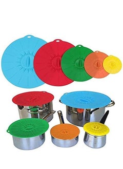 5-Piece Multi Use Silicone Suction Lid Set