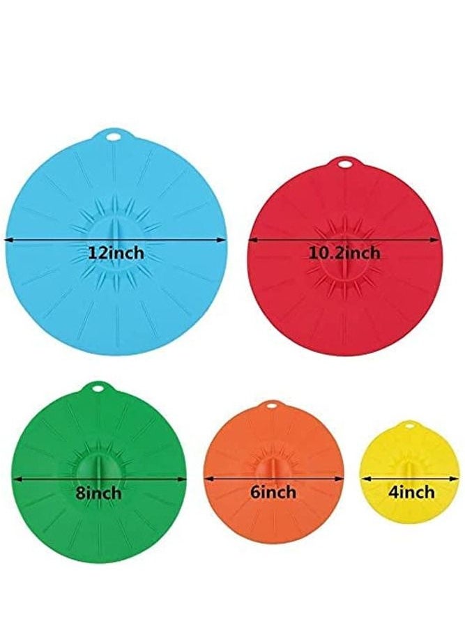 AMERTEER - 5-Piece Multi Use Silicone Suction Lid Set - Image 1