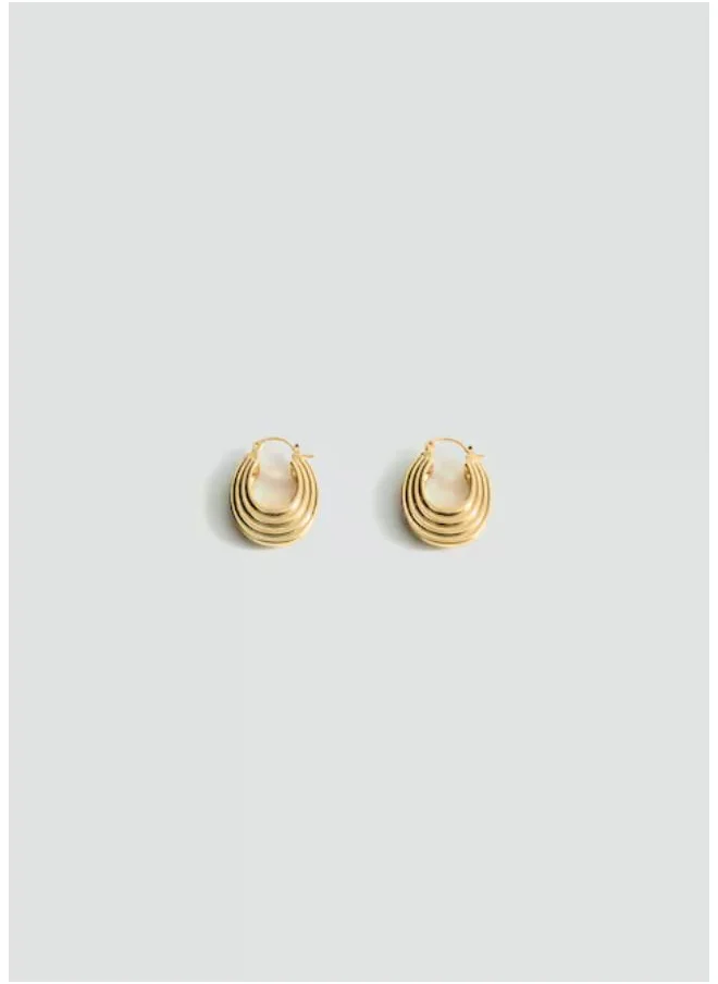 مانجو Embossed Hoop Earrings