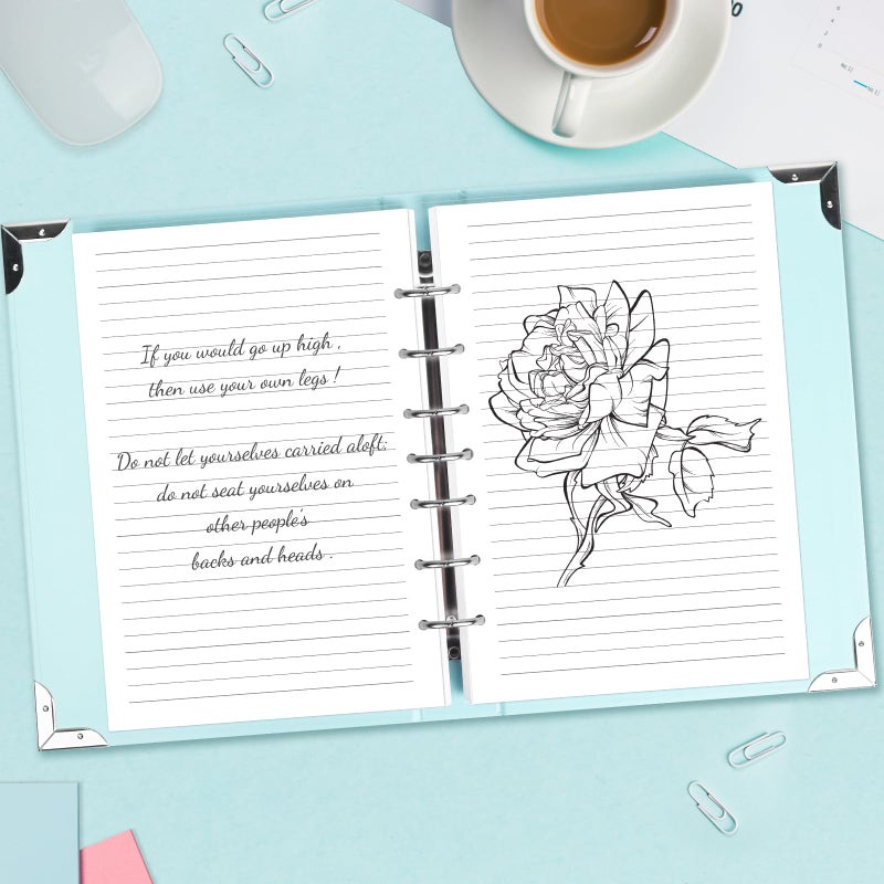 Billtigif A5 Refill Paper, 7-Hole Planner Inserts for A5 Binder Budget Planner Journals Notebook, Loose Leaf Lined Paper with Binder Dividers, 240 Pages 5-1/2" x 8-1/2", White - Image 4