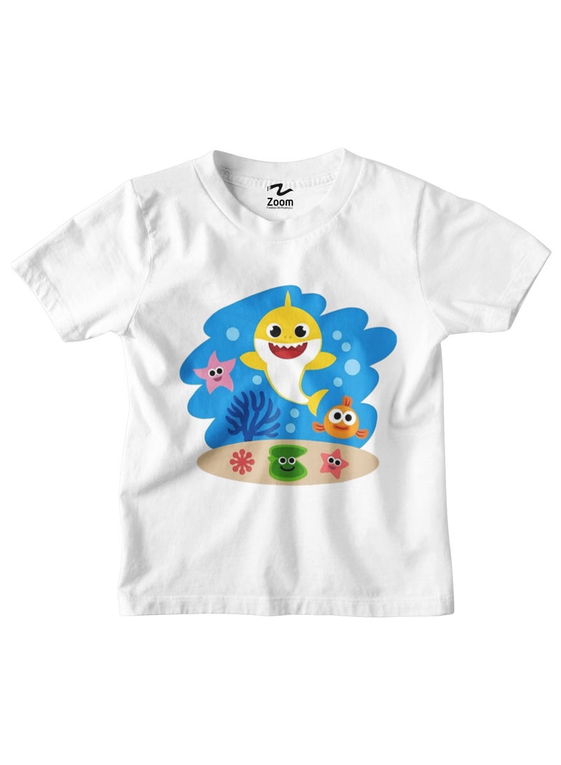 ZOOM BABY SHARK WITH FRIEND KIDS T-SHIRT  - Image 1