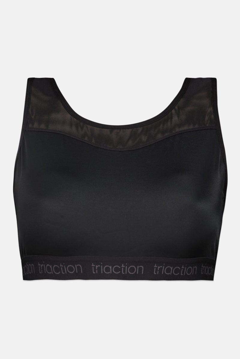 TRIUMPH سوتيان مبطن بطبعة جرافيك للنساء، أسود - Image 2