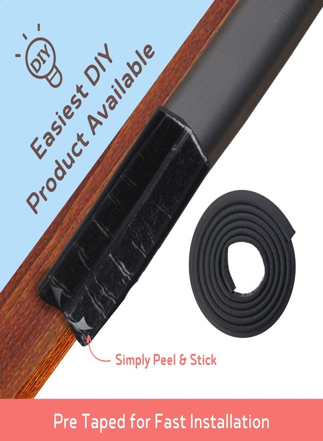 BabySafeHouse Child Proofing Pre-Taped Edge Guard Strip (13ft- Pack of 2) for Sharp Edges of Furniture & Corners (Black Color) - Image 2