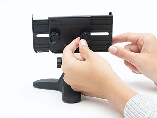 WeatherTech DeskFone Two View Universal Phone Holder for Flat Surfaces, Office, Kitchen, Nightstand - Black Plastic Knobs - Image 5
