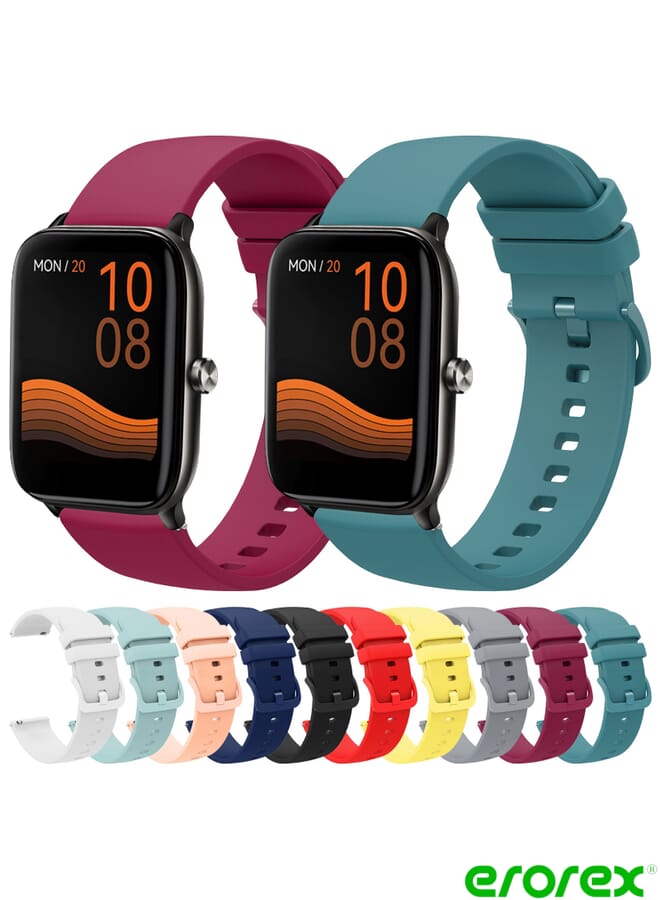 erorex Replacement Band For Xiaomi Haylou GST LS09B 22mm Solid Color Soft Silicone - Image 3