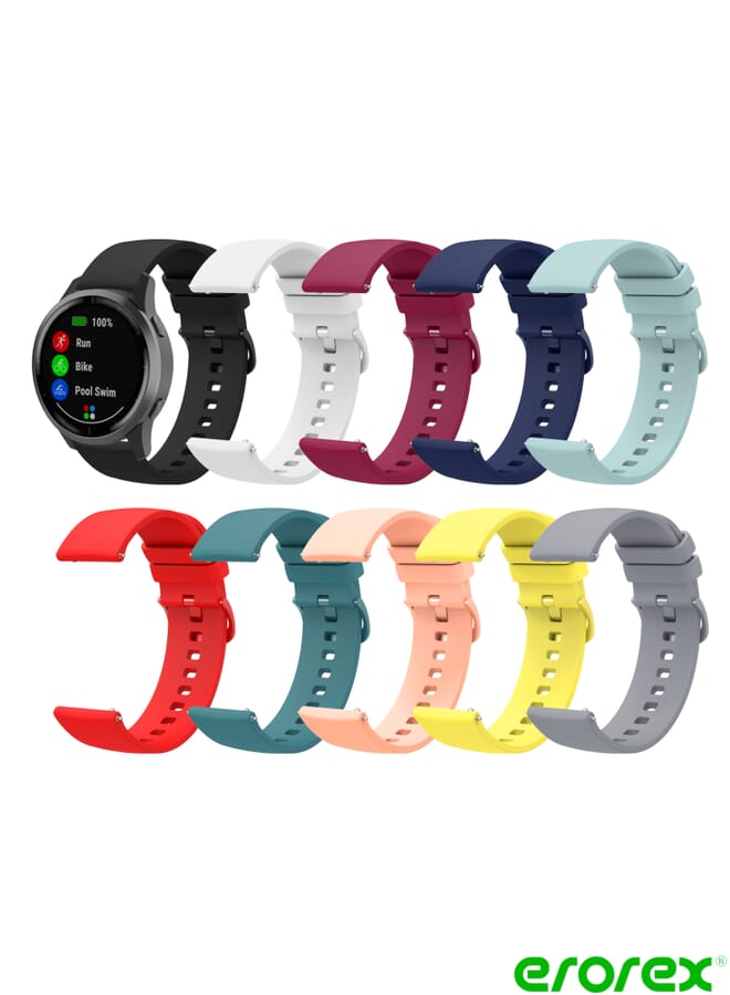 erorex Replacement Band For Xiaomi Haylou GST LS09B 22mm Solid Color Soft Silicone - Image 4
