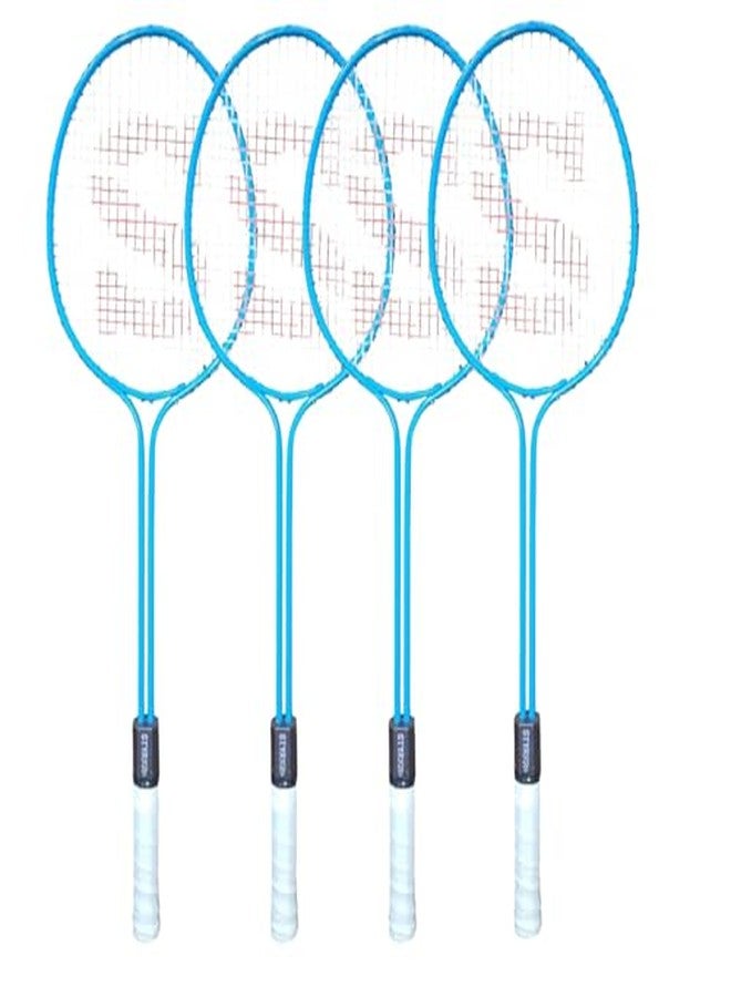 STYRKR Lightweight Badminton Racquet Set of 4 with Strong Steel Frame for Training & Recreation - Image 1