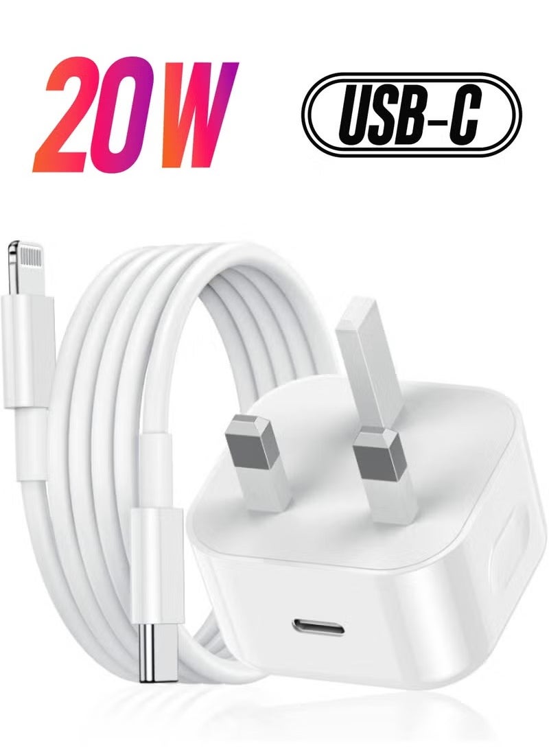 SHOPI PD 20W USB TYPE C Charger Set Fast Charging Wall Plug with Lightning Cable Compatible for New iPad 9 iPhone 13 Pro 13 Pro Max 13 13mini 12 Pro 11 Pro iPad Pro ALL 