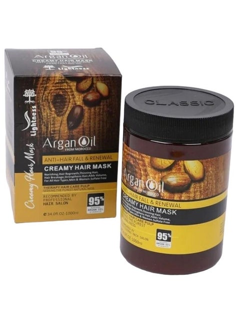 Argan Oil And Protein Anti Hair Fall And Renewal Creamy Hair Mask 1000 ML