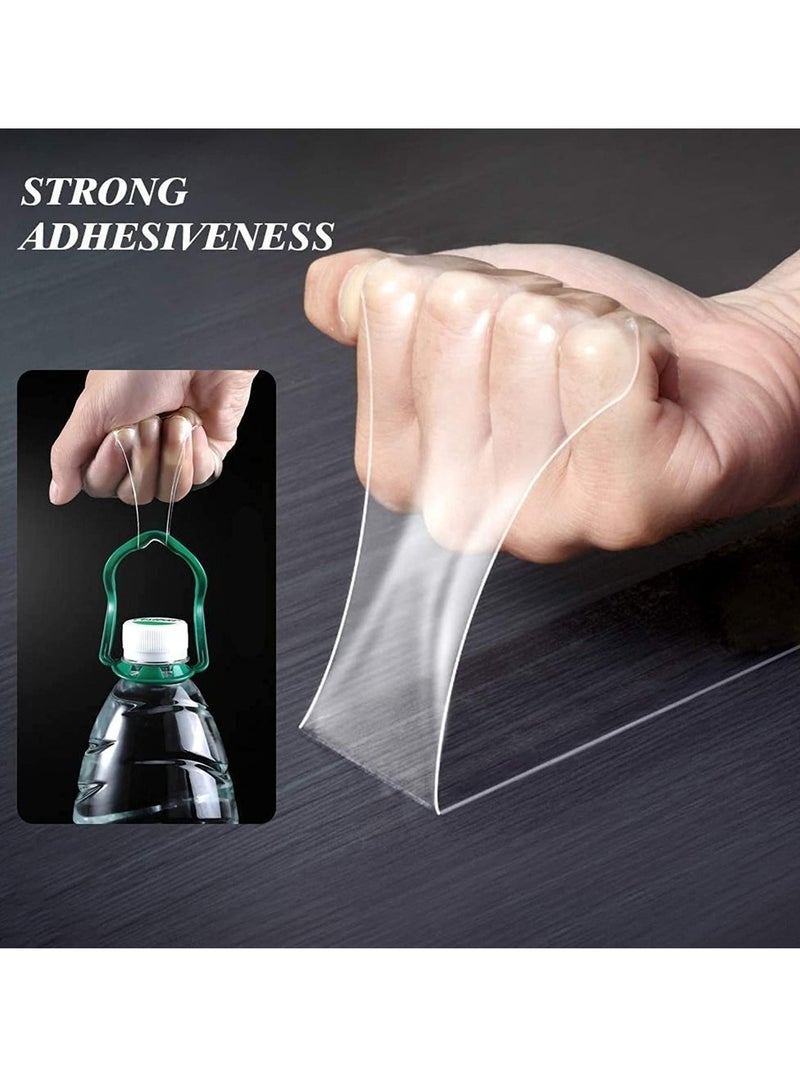 Generic Unique Double-Sided Adhesive REUSable Anti-Slip Nano Gel Tape Transparent Magic Adhesive Tape Washable Waterproof Double Sided Mounting Transparent Acrylic(2Mm Thickness, 3M/ 9. 84Ft)  - Image 4
