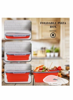 Pizza Storage Container Expandable,Pizza Container with 5 Microwavable