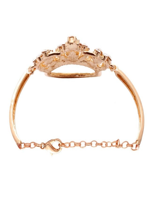 NOUMANDA Fashion Crystal Crown Bracelets Simple Jewelry for Women (rose gold) - Image 2