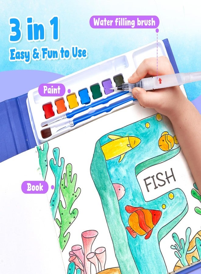JoyCat Paint with Water Coloring Books for Toddlers, Watercolor Painting Sets for Kids Ages 3-5 4-8, Arts and Crafts Drawing Activities Toy Birthday Gift for Boys Girls (Alphabet) - Image 3