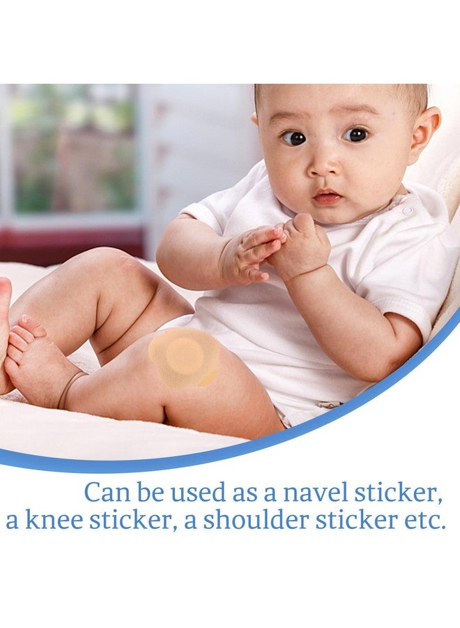 Healifty Hollow Navel Sticker Newborn Navel Patches 200pcs Breathable Belly Patches Disposable Navel Patches for Baby Belly Button Patches Baby Navel Patches Newborn Navel Sticker - Image 3