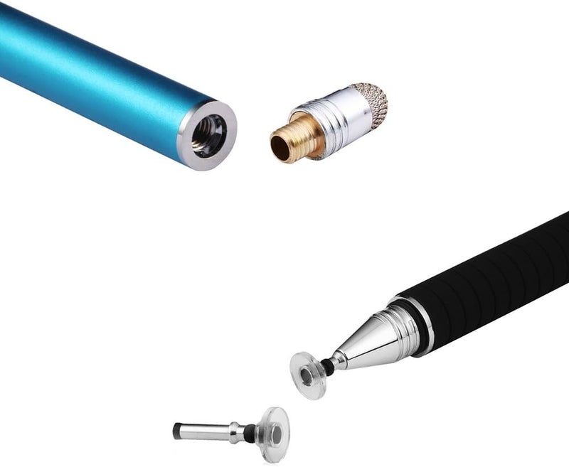 Mixoo 2-in-1 High Precision Stylus (Disc & Fiber Tips 2 in 1 Series), Extra with 3 Replaceable Tips, Compatible with Capacitive Touch Screen Devices (Blue) - Image 3