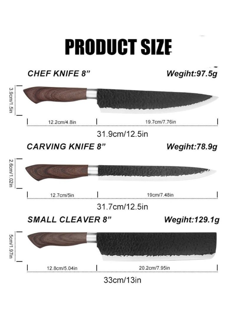 6-Piece Professional Kitchen Knife Set with Wooden Handles – 4 Knives, Scissors & Peeler – Multi-Purpose - Image 5
