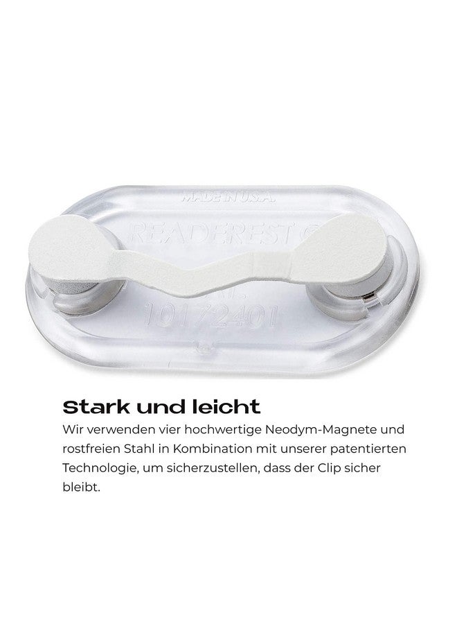 ReadeREST Magnetic Holders For Glasses, 2 Styles Stainless White & Black, Badge Holder, Eyeglass Holder, Sunglass Holder, Badge Clip, Nurse Badge Holder, Name Tag, Shirt Clip - Image 2