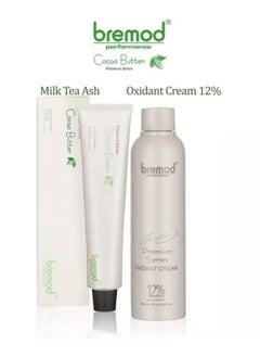 BREMOD Bremod 8.17 Milk Tea Ash Hair Color Dye Cream 100ml & Oxidizer 9%  - Image 3