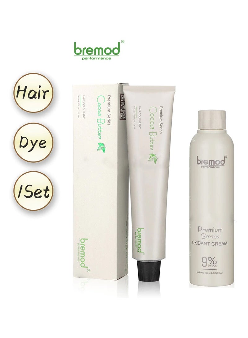 BREMOD كريم صبغة شعر بلون شاي الحليب أش 8.17 من بريمود 100 مل ومؤكسد 9% - Image 4