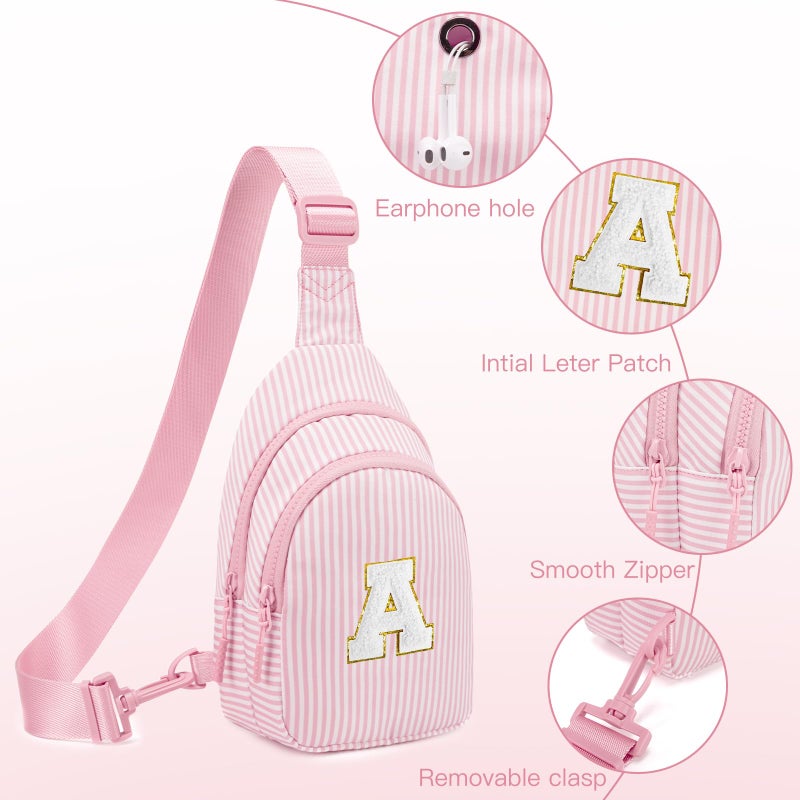 Viverte Gifts for 8 9 10 11 12 13 14 Year Old Girls Sling Bag Crossbody Bags Fanny Pack for Teen Girls Personalized Gifts for Women (Light Pink-A) - Image 5