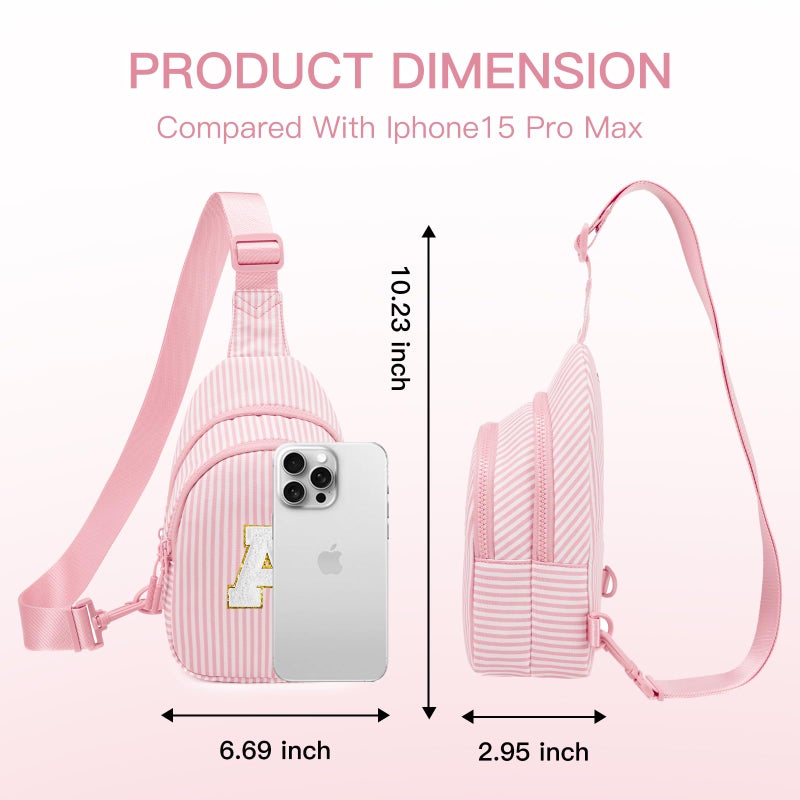 Viverte Gifts for 8 9 10 11 12 13 14 Year Old Girls Sling Bag Crossbody Bags Fanny Pack for Teen Girls Personalized Gifts for Women (Light Pink-A) - Image 4