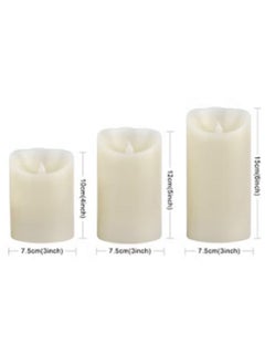 Generic 3-Piece Colour Changing Flameless Candle Set White  - Image 2