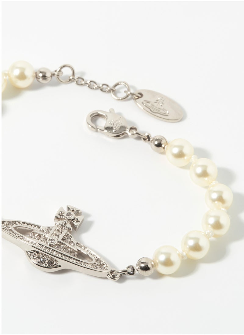 Vivienne Westwood Mini Bas Relief Pearl Bracelet  - Image 3