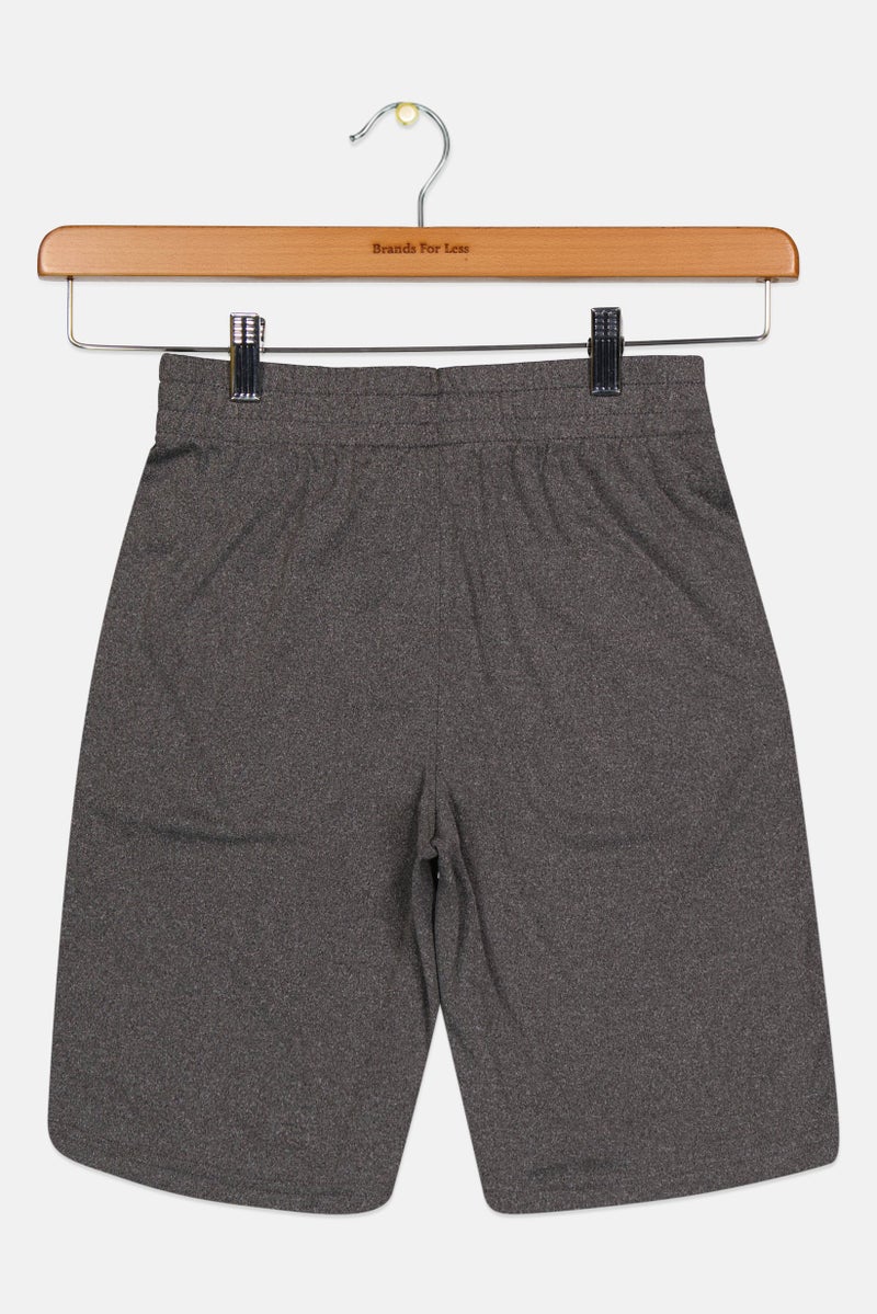 PUMA Kids Boy Sportswear Fit Brand Logo Training Shorts, Heather Charcoal - Image 3