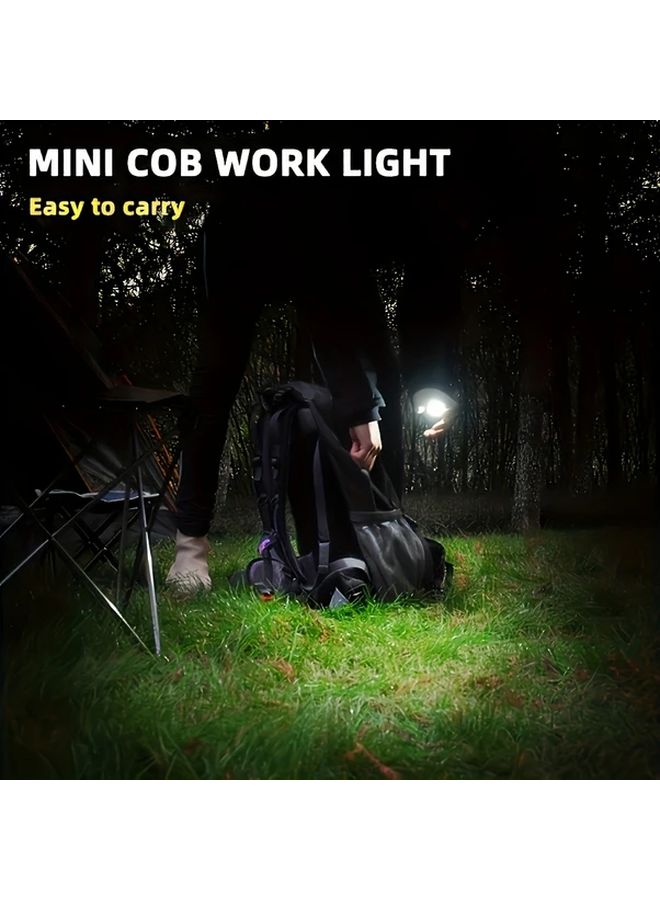 6pcs Ultra Bright Mini Handheld Flashlights USB Rechargeable COB Pocket Lights - Image 3