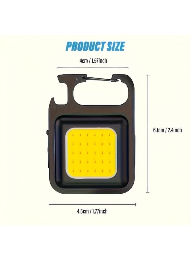 6pcs Ultra Bright Mini Handheld Flashlights USB Rechargeable COB Pocket Lights - Image 4