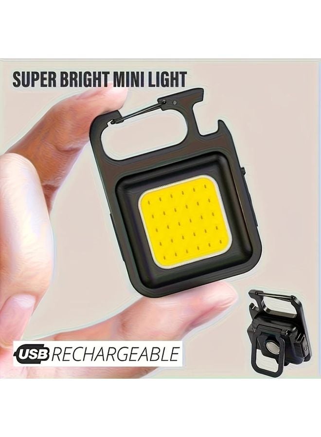 6pcs Ultra Bright Mini Handheld Flashlights USB Rechargeable COB Pocket Lights - Image 5