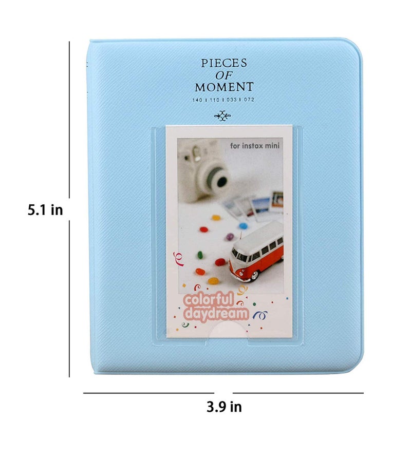 Stela [In-stax Mini 64 page Photo Album] Pieces of Moment Book Album Compatible for Films of Fujiflm In-stax Mini 7s 8 8+ 9 25 26 50s 70 90 10 11 30 55 20 50 7 LiPlay & Hello kitty (Blue) - Image 2
