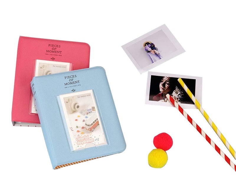 Stela [In-stax Mini 64 page Photo Album] Pieces of Moment Book Album Compatible for Films of Fujiflm In-stax Mini 7s 8 8+ 9 25 26 50s 70 90 10 11 30 55 20 50 7 LiPlay & Hello kitty (Blue) - Image 4