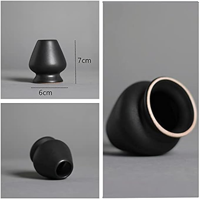 UD Matcha Tea Whisk Holder Ceramic Holder Chasen Stand Fit For Traditional Japanese Tea Matcha Chasen Tea Set Accessories Black - Image 4