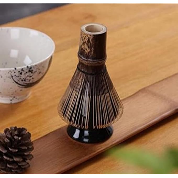 UD Matcha Tea Whisk Holder Ceramic Holder Chasen Stand Fit For Traditional Japanese Tea Matcha Chasen Tea Set Accessories Black - Image 3