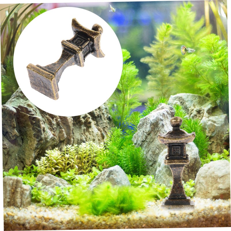 Mini Japanese Pagoda Lantern Statue Zen Garden Outdoor Decor for Fish Tank Landscape - Image 4