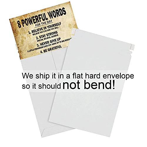MEGA FORMAT Motivational Quotes 8 Powerful Words for the day Poster Thick Cardstock Paper, Unframed 11"x14" inches Inspirational Wall Art, Positive Affirmation Pictures for Bedroom Décor, Gym, Home, Office Décor - Image 5