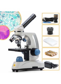 Swift Microscope SW150,Compound Student Microscope,40X-1000X,Monocular Head,Coarse & Fine Focusing,Dual Illumination,Cordless-Capable with Eyepiece Camera and Software Windows and Mac Compatible  - Image 2