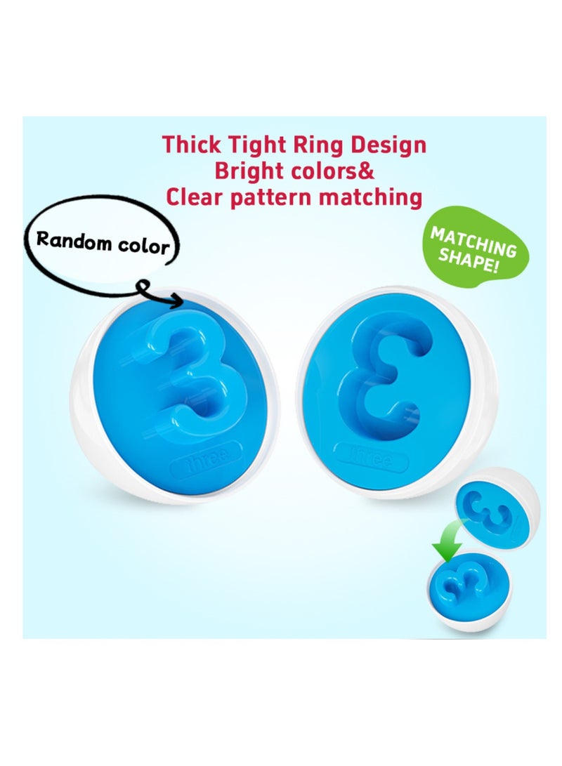 Hamidmeer 12 PCS Matching Eggs Montessori Toy for Kids | Color & Shape Sorting Learning Eggs | Early Educational Sensory Toy | Fine Motor Skills Development | Preschool Learning Game | Travel Toy | Gift for Boys & Girls - Image 3