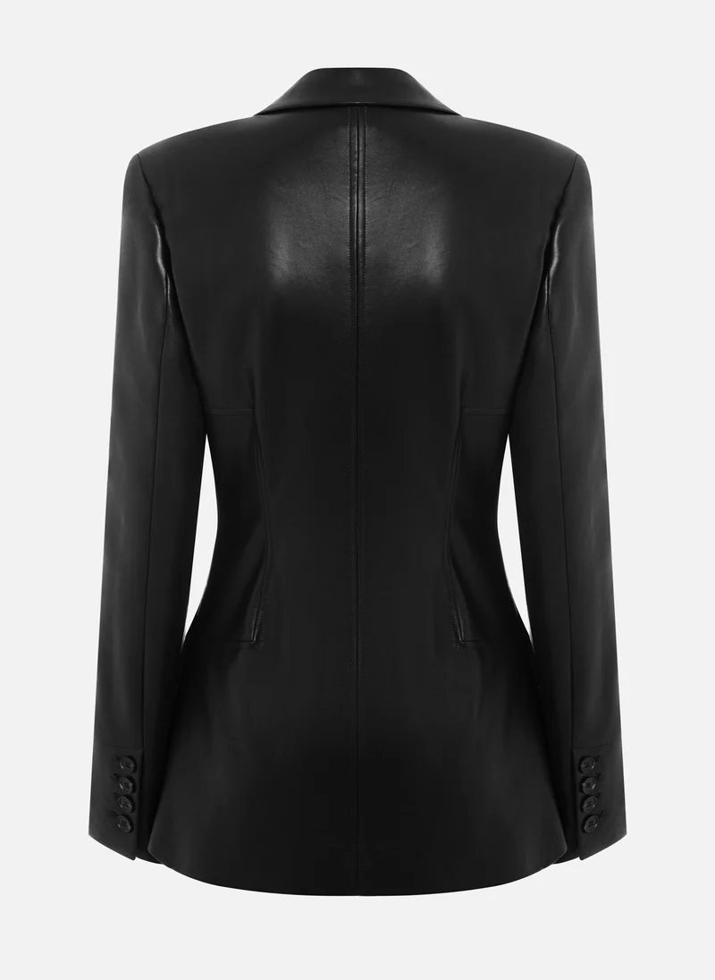 Lichi  Fitted eco-leather jacket for Women | Best Price UAE
